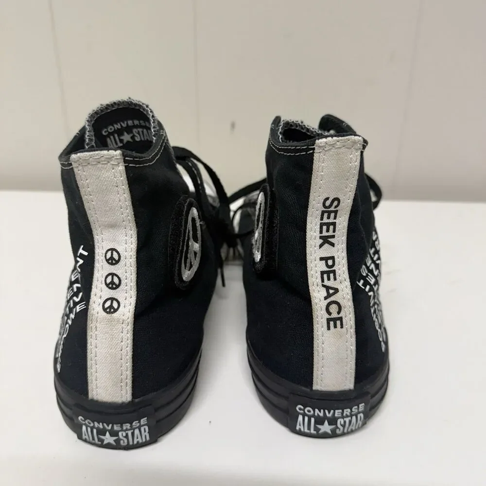Converse Chuck Taylor All Star Seek Peace Black High Top 165766F Men 9 Women 11